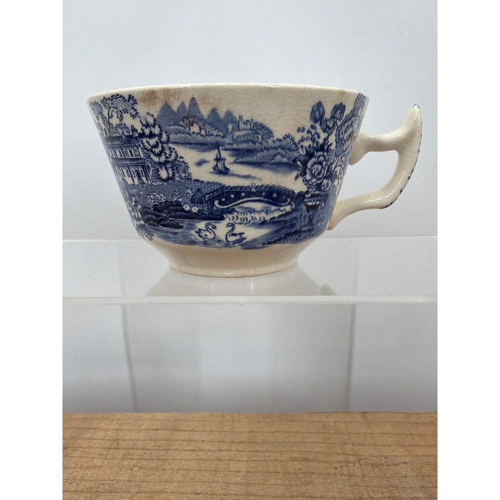 Vintage Royal Staffordshire Clarice Cliff Tonquin Transferware Teacup England